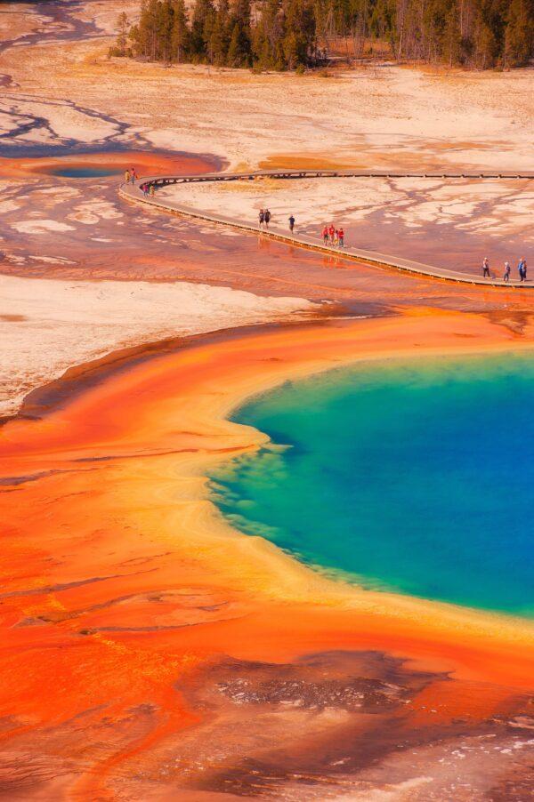 The Grand Prismatic Spring in Yellowstone National Park. (TerenceLeezy/Moment/Getty Images)