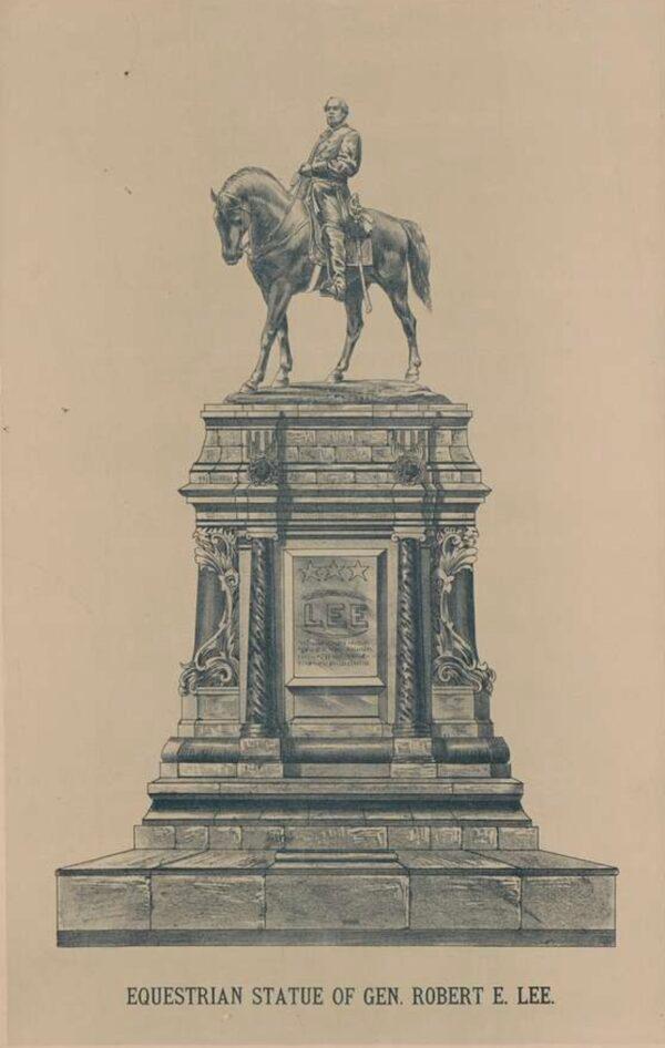 An 1890 illustration of the Robert E. Lee Monument in Richmond, Va. (Public Domain)