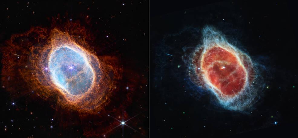 The Southern Ring Nebula. (NASA, ESA, CSA, and STScI)