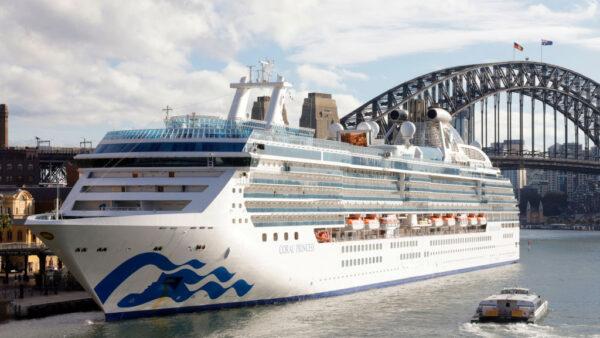 A cruise ship is docked in Sydney, Australia, on July 13, 2022. (Jenny Evans/Getty Images)