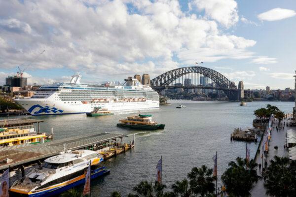 The Coral Princess docks at Circular Quay on July 13, 2022, in Sydney, Australia. (Jenny Evans/Getty Images)