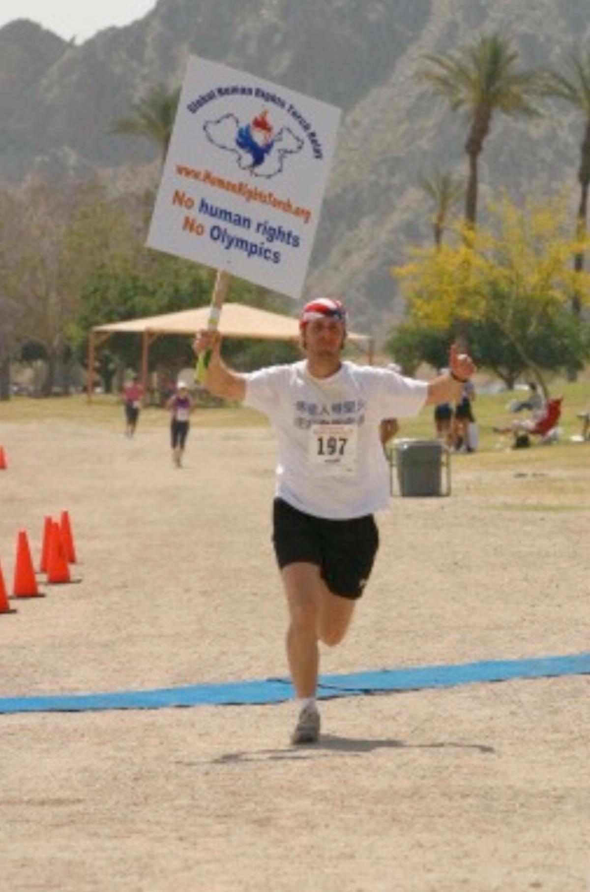 James H. White in the triathlon. (Courtesy of James H. White)