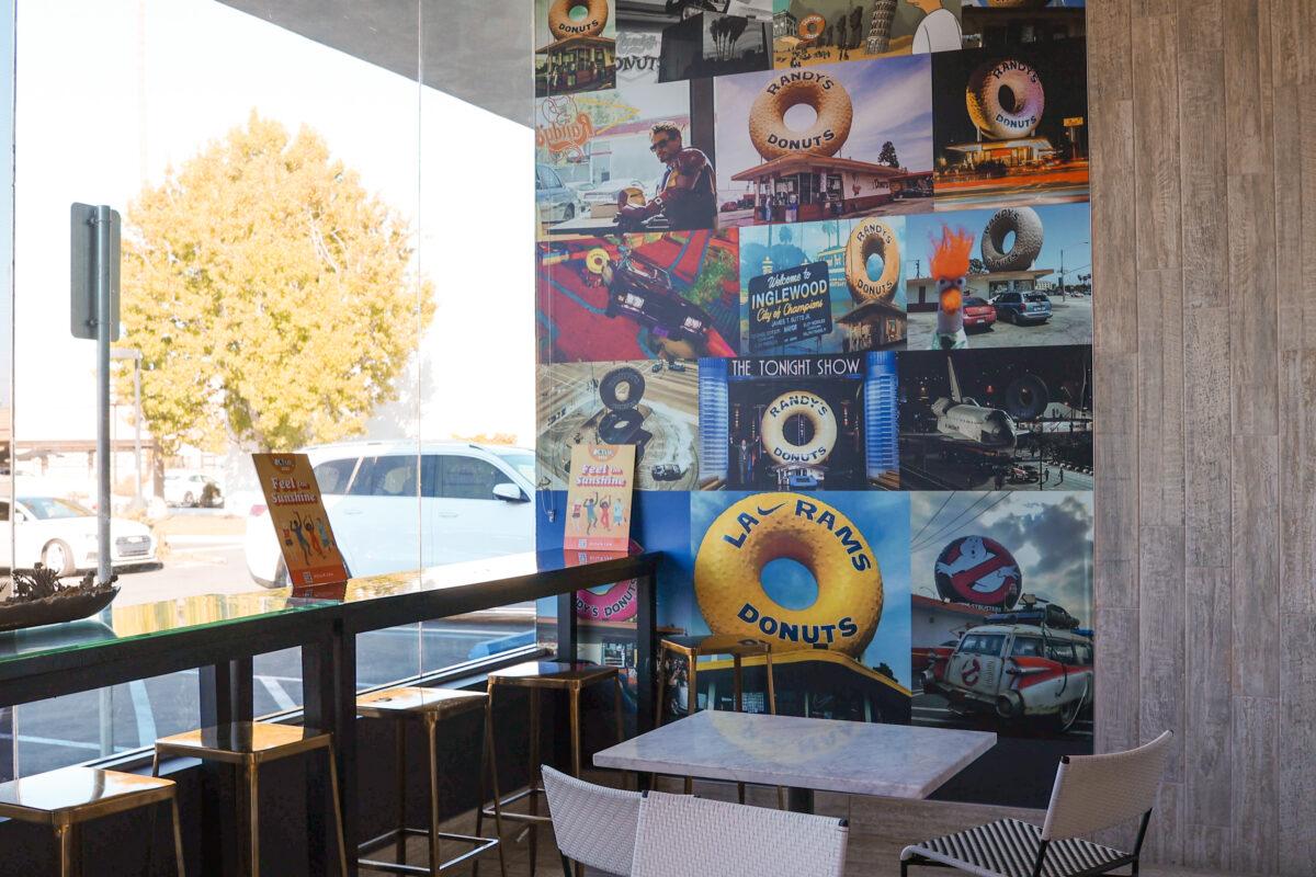 The interior of a Randy's Donuts during its grand opening in Costa Mesa, Calif., on July 12, 2022. (Julianne Foster/The Epoch Times)