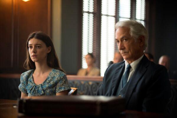 Daisy Edgar-Jones as Catherine “Kya” Clark and David Strathairn as attorney Tom Milton in "Where the Crawdads Sing." (Columbia Pictures)