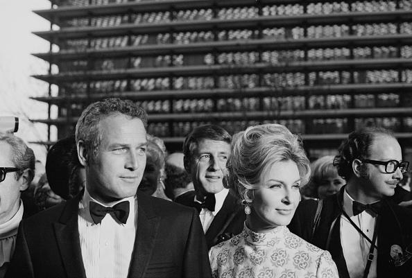 Paul Newman and Joanne Woodward on the red carpet at the 41st Academy Awards, April 14, 1969. (Graphic House/Archive Photos/Getty Images)