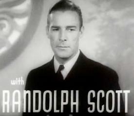 Cropped screenshot of Randolph Scott from the trailer for the film "Follow the Fleet" (1936). (Public Domain)