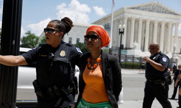 Rep. Omar Among 17 Members of Congress Arrested During Abortion Protest Outside Supreme Court