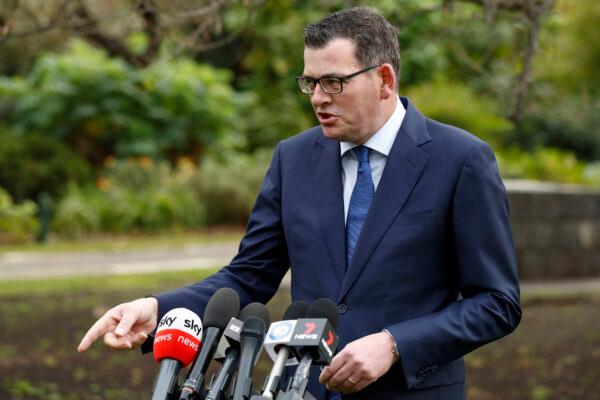 Premier of Victoria Daniel Andrews speaks to the media following the branch stacking allegations in Melbourne, Australia, on June 17, 2020. (Darrian Traynor/Getty Images)