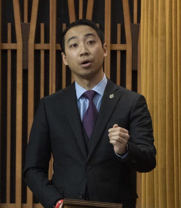 Independent MP Kevin Vuong rises during question period, March 23, 2022, in Ottawa. (The Canadian Press/Adrian Wyld)