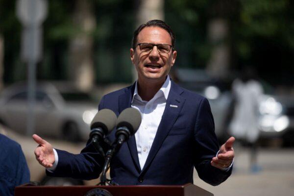 Following the U.S. Supreme Court decision to overturn Roe v. Wade, Attorney General Josh Shapiro spoke in Pittsburgh about his office's continued commitment to protect abortion access for women. July 14, 2022. (Commonwealth Media Service)