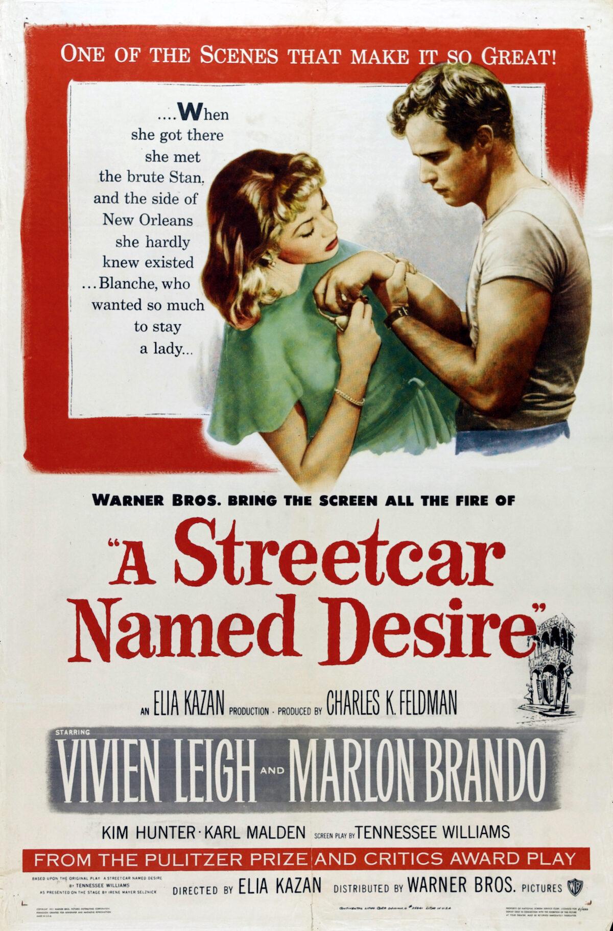 The poster from the film "A Streetcar Named Desire" from 1951. (Public Domain)