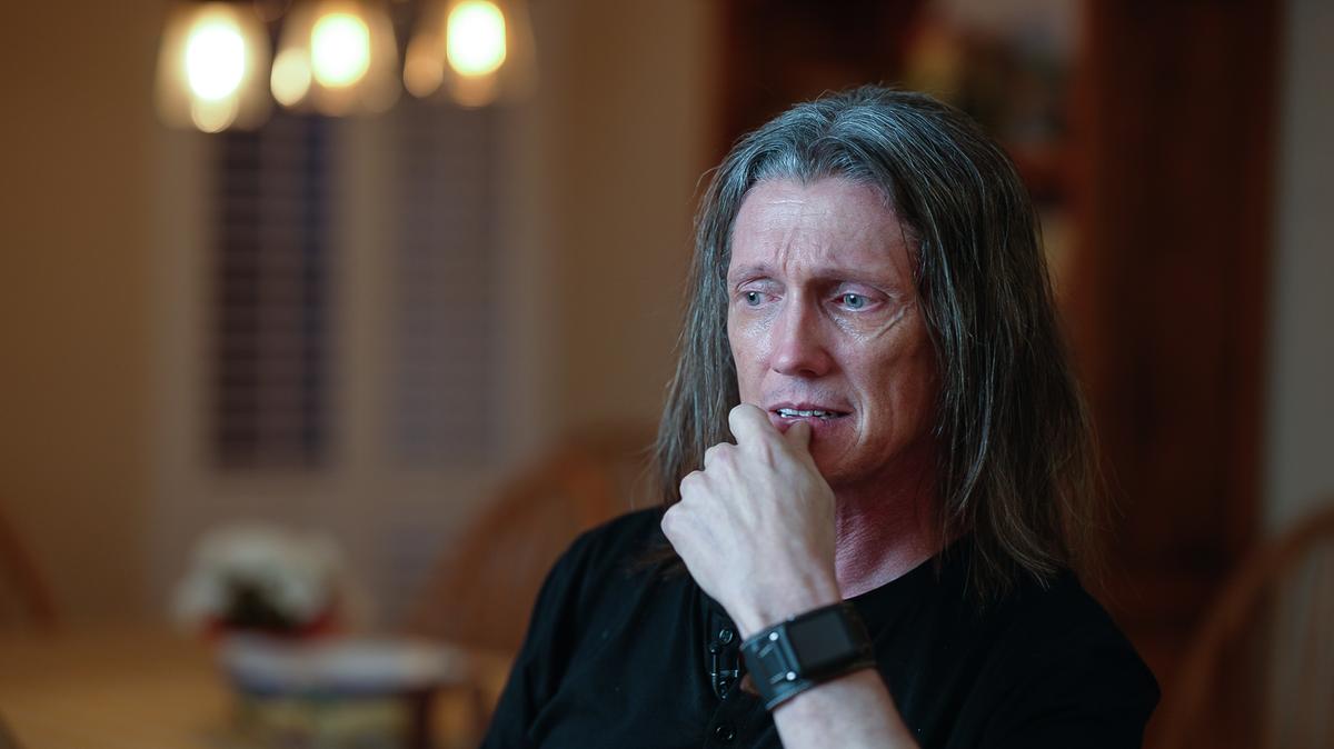 The emotional toll of his 18-month Jan. 6 video investigation is evident on Gary McBride's face during this June 17, 2022 interview. (Tal Atzmon/The Epoch Times)