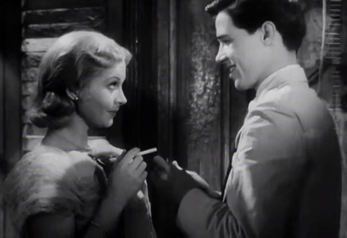 A cropped screenshot of Vivien Leigh and Wright King in the trailer for the 1951 film "A Streetcar Named Desire." (Public Domain)