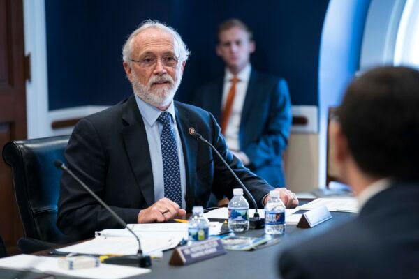 Rep. Dan Newhouse (R-Wash.) questions Congressional Budget Office Director Phillip Swagel as he testifies before the Legislative Branch Subcommittee of the House Appropriations Committee in Washington on Feb. 12, 2020. (Sarah Silbiger/Getty Images)