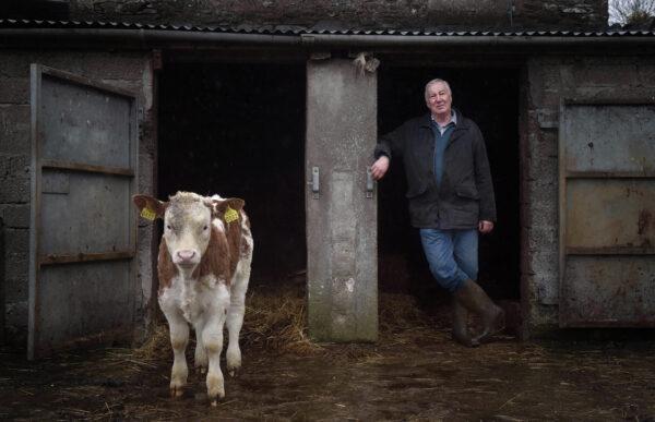 A beef cattle farmer in Lifford, Ireland, on Jan. 9, 2015. (Charles McQuillan/Getty Images)