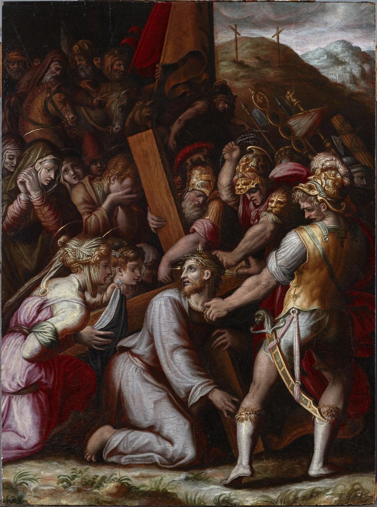 “Christ Carrying the Cross,” circa 1555–64, by Giorgio Vasari. Oil on panel. Spencer Museum of Art, Kentucky. (Public Domain)