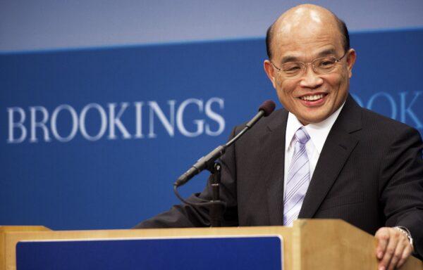 Su Tseng-chang, Chairman of Taiwan's Democratic Progressive Party, speaks about "A New Partnership for a New Age: Strengthening U.S.-Taiwan Relations" at the Brookings Institution in Washington, D.C., on June 13, 2013. (Paul Richards/AFP via Getty Images)