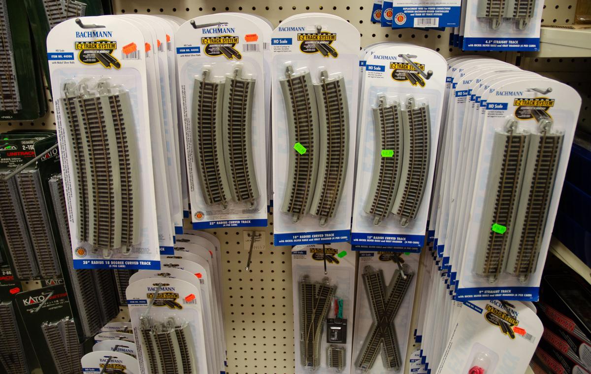 Model railroading accessories for sale at Willis Hobby Shop in Mineola, N.Y. (Dave Paone/The Epoch Times)