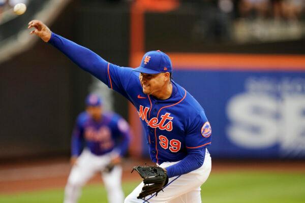 New York Mets' Taijuan Walker pitches during the first inning of a baseball game against the New York Yankees in New York on July 26, 2022. (Frank Franklin II/AP Photo)