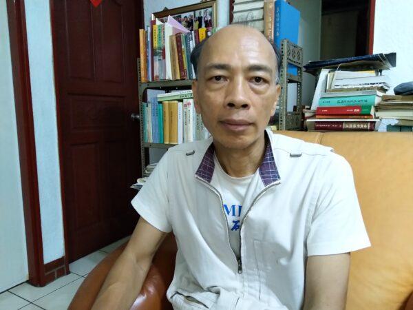 Mr. Wu Mingneng in Taiwan in July, 2022. (Lee Se-hoon/The Epoch Times)