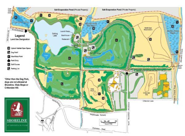 A map of Shoreline Park. (Courtesy of the City of Mountain View Shoreline Park website)
