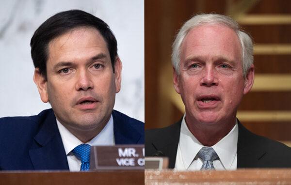 (L–R) Sen. Marco Rubio (R-Fla.) and Sen. Ron Johnson (R-Wis.). (Saul Loeb-Pool/Getty Images & Toni Sandys-Pool/Getty Images)