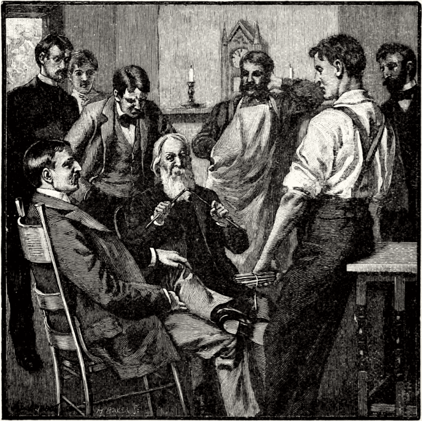 Illustration of "The Seven Sticks" from "McGuffey's Third Eclectic Reader, Revised Edition," 1879. (Public Domain)