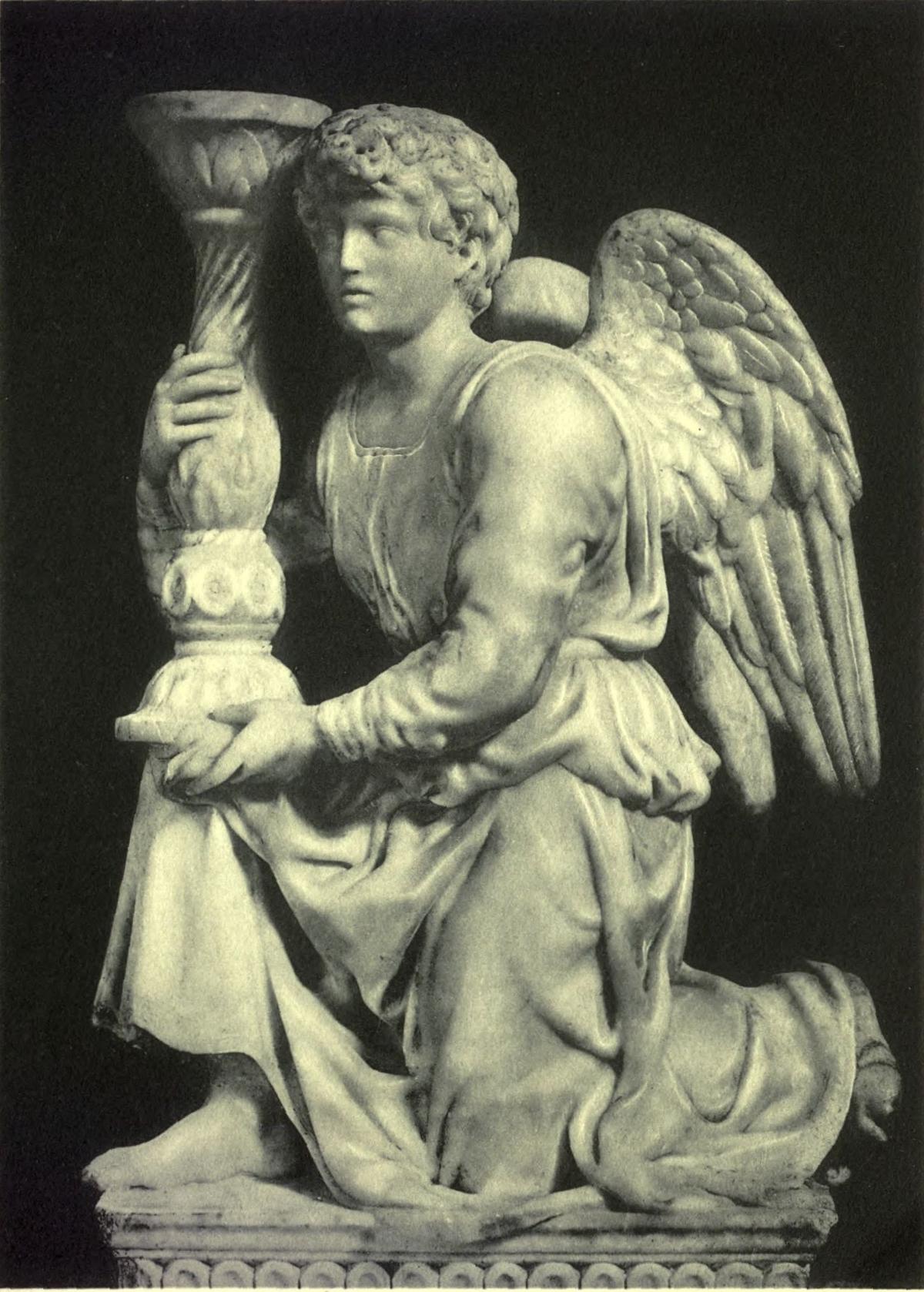 THE ANGEL WITH THE CANDLESTICK (After Michelangelo. Bologna: S. Domenico) Alinari