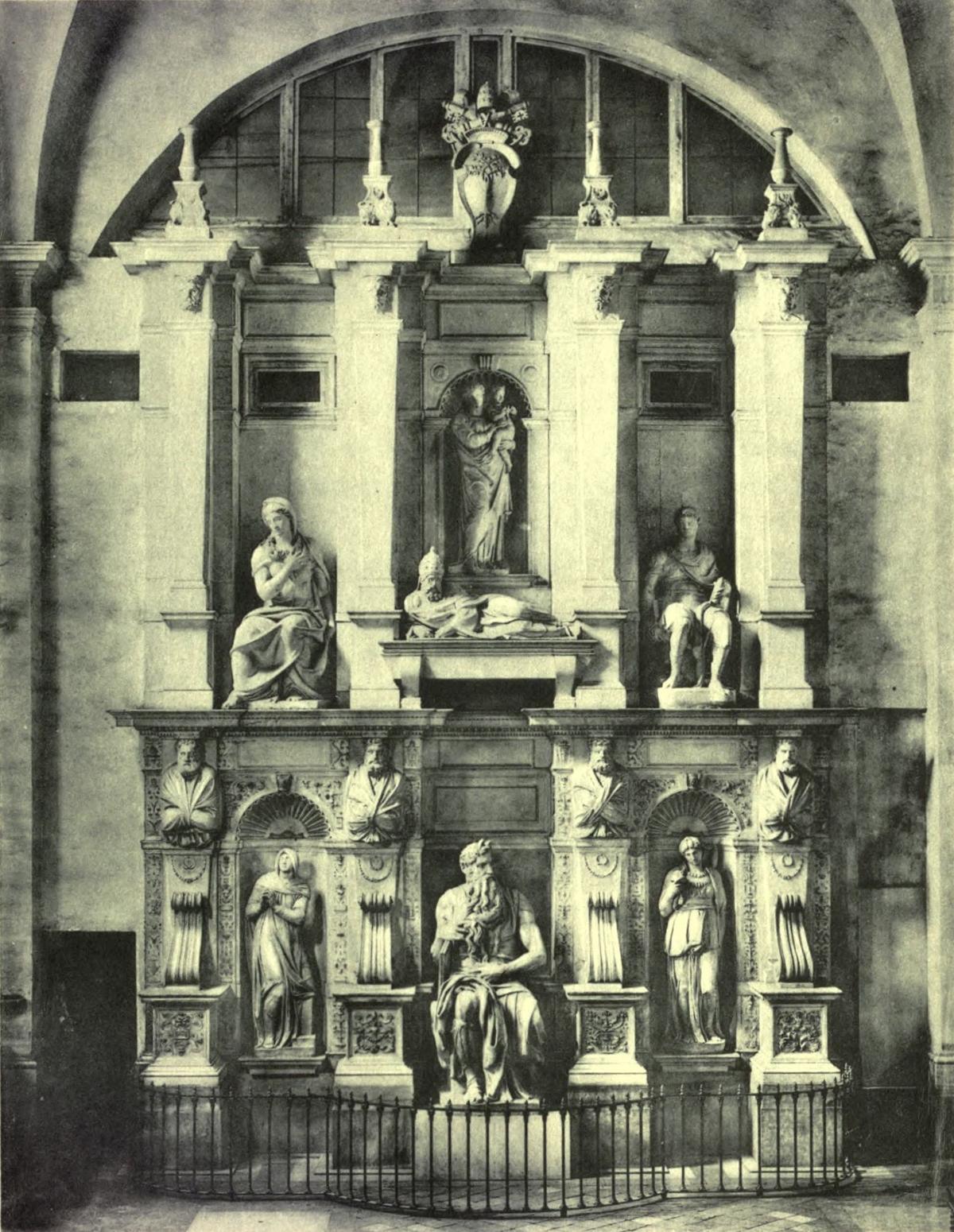 TOMB OF POPE JULIUS II (After Michelangelo. Rome: S. Pietro in Vincoli) Alinari
