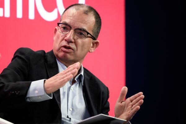 Moderna CEO Stephane Bancel speaks at the World Economic Forum annual meeting in Davos on May 23, 2022. (Fabrice Coffrini/Getty Images)