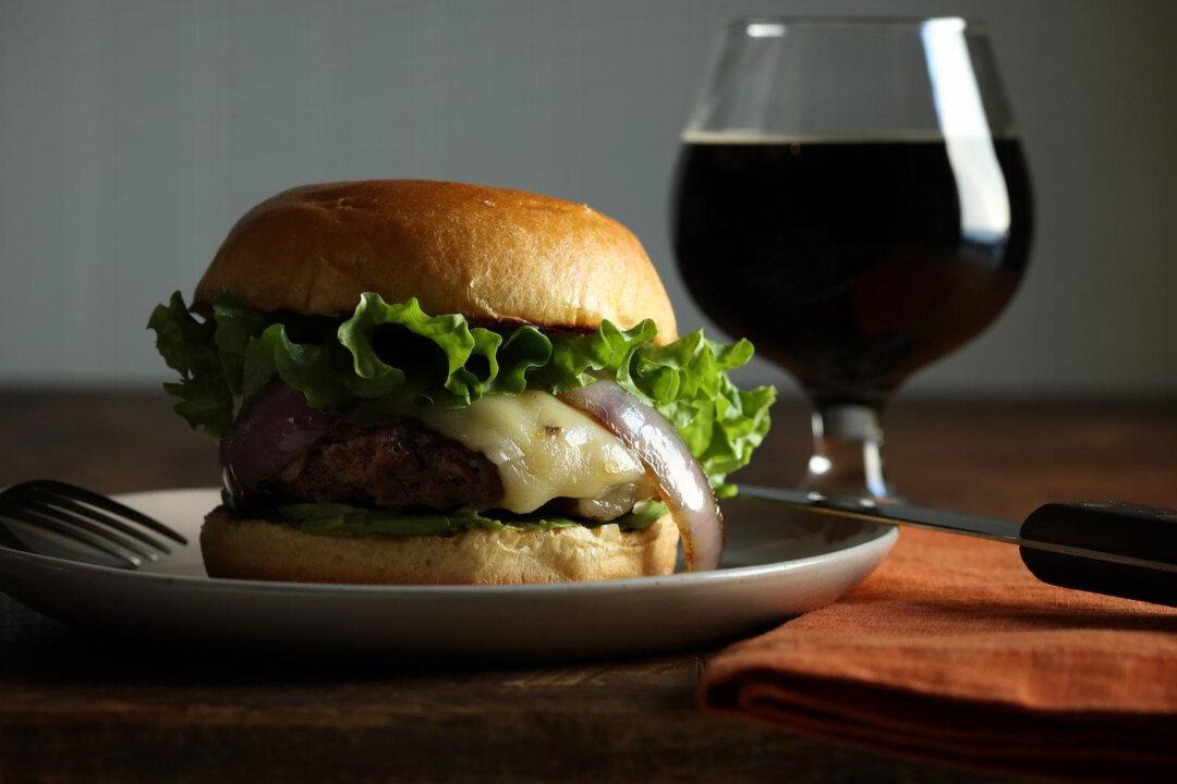 Avocado and Hatch Green Chile Cheeseburger on Brioche