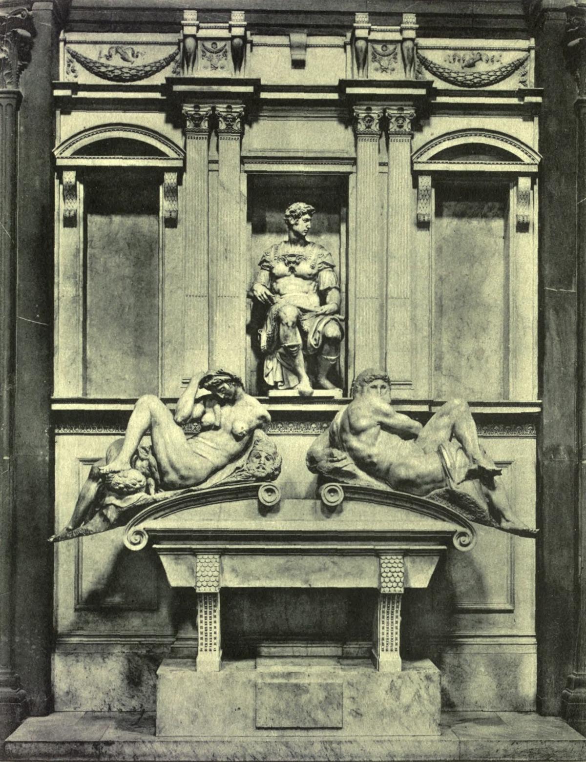 TOMB OF GIULIANO DE' MEDICI (After Michelangelo . Florence: New Sacristy of S. Lorenzo) Anderson