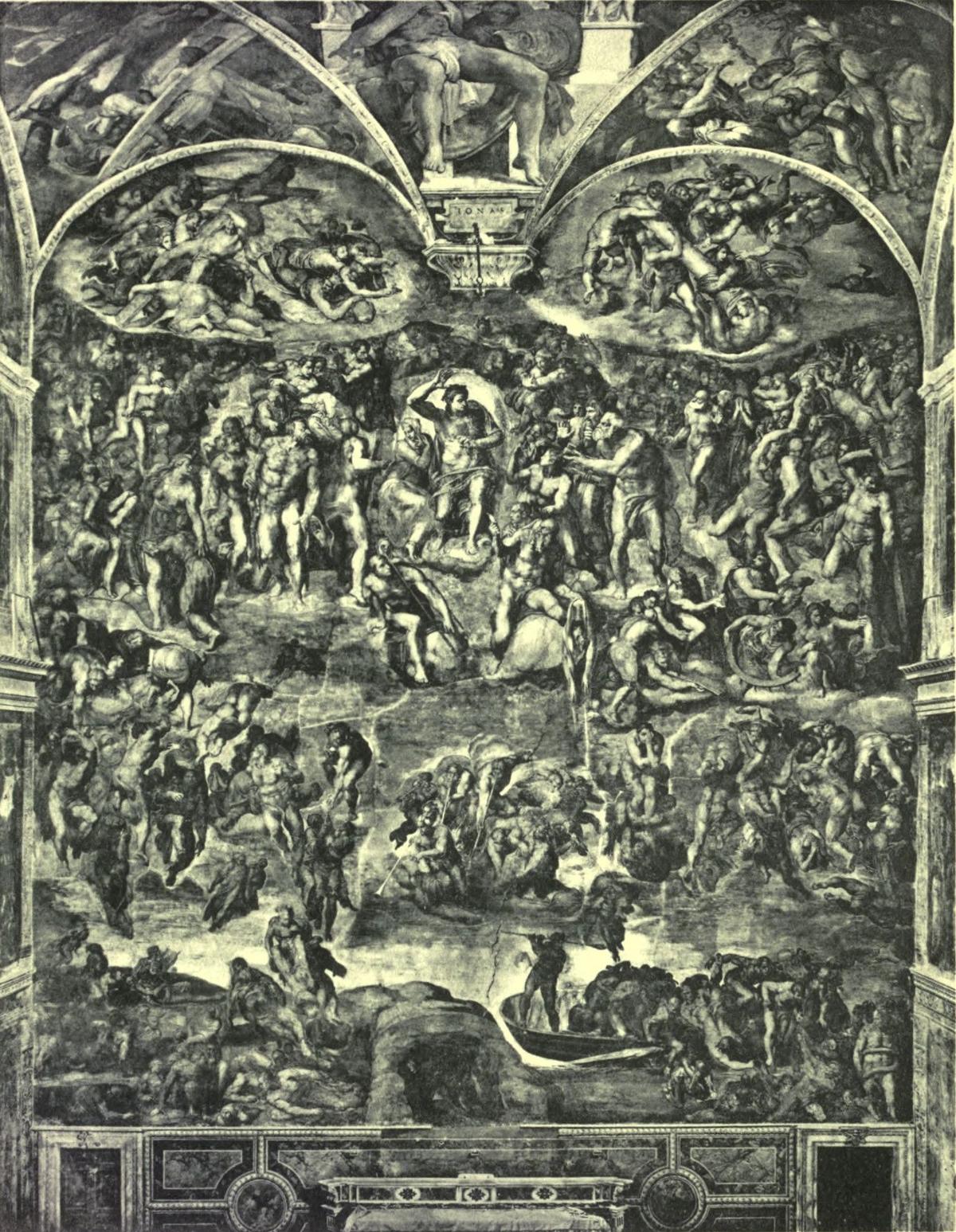 THE LAST JUDGMENT<br/>(After the fresco by Michelangelo . Rome: The Vatican, Sistine Chapel) Anderson