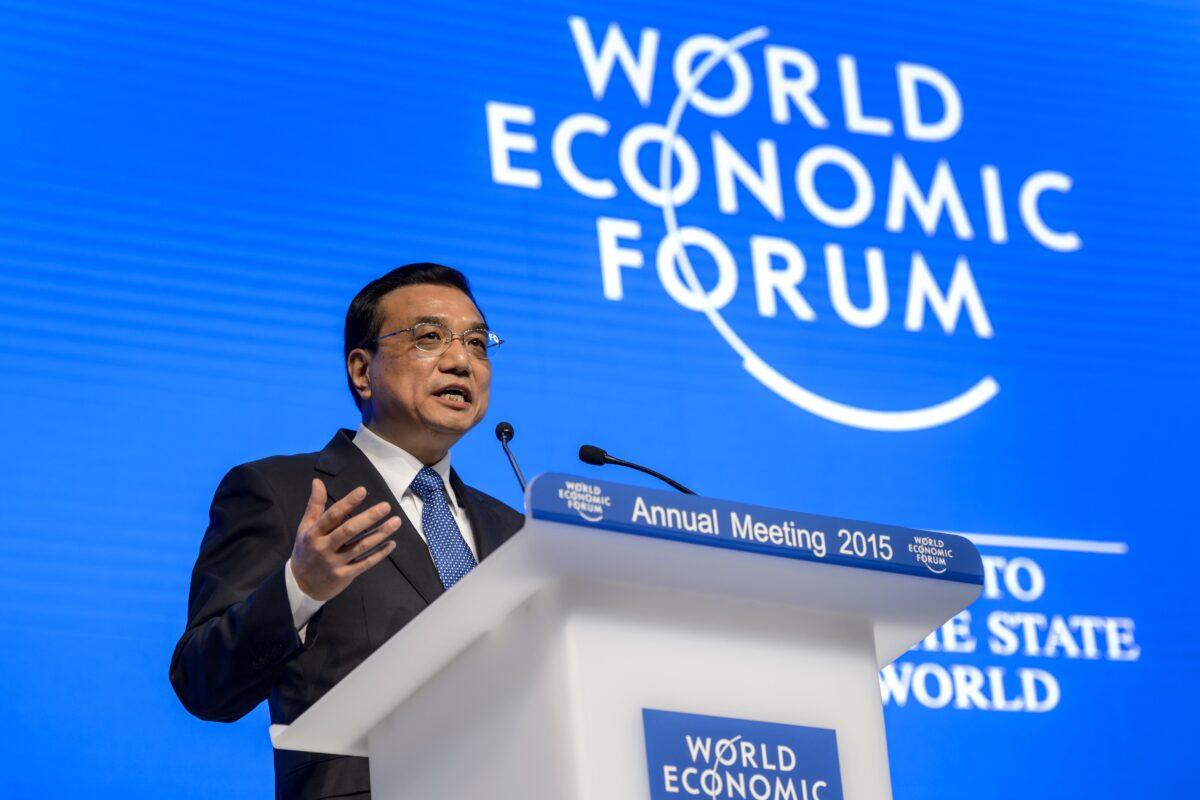  Chinese Premier Li Keqiang attends a session of the World Economic Forum annual meeting in Davos, Switzerland, on Jan. 21, 2015. (Fabrice Coffrini/AFP via Getty Images)