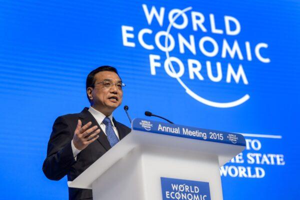 Chinese Premier Li Keqiang attends a session of the World Economic Forum (WEF) annual meeting in Davos on Jan. 21, 2015. (Fabrice Coffrini/AFP via Getty Images)
