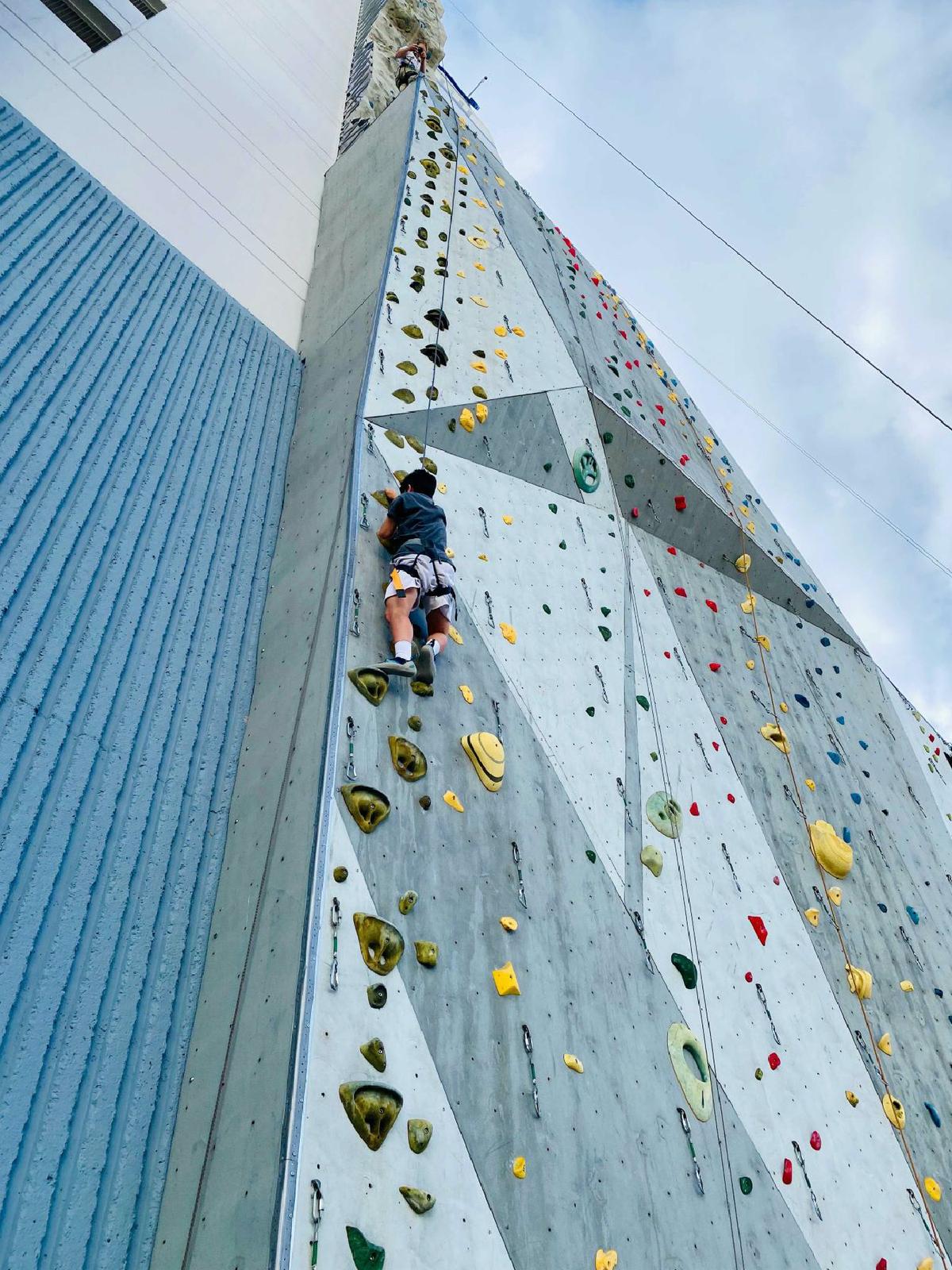 A climber tries his luck over downtown Reno, Nevada. (Photo courtesy of Margot Black.)