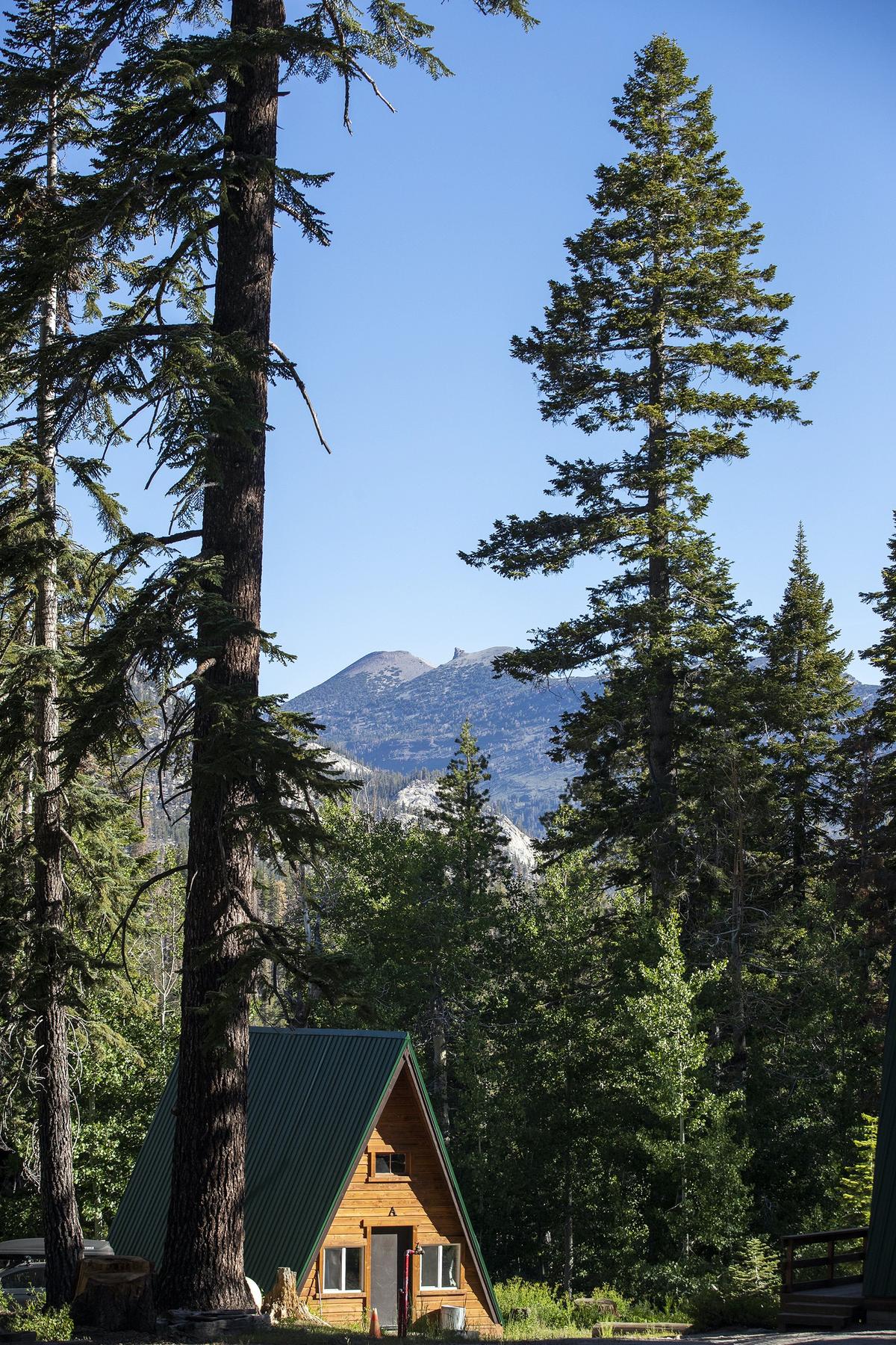 A view of a cabin at Red's Meadow Resort & Pack Station, located at an elevation of 7,500 feet on June 21, 2022, in Mammoth Lakes, California. (Allen J. Schaben/Los Angeles Times/TNS)