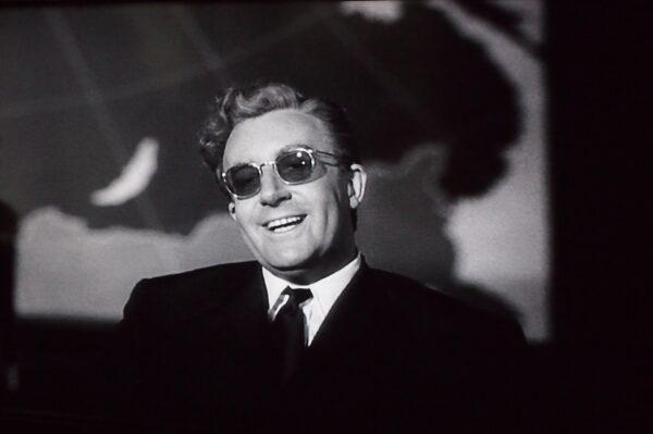 Peter Sellers in one of his many roles in Stanley Kubrick's "Dr. Strangelove or: How I Learned to Stop Worrying and Love the Bomb." (Columbia Pictures)