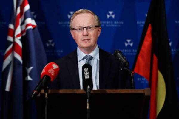 Governor of the Reserve Bank of Australia Philip Lowe makes a speech in Sydney, Australia, on March 19, 2020. (Brendon Thorne/Getty Images)
