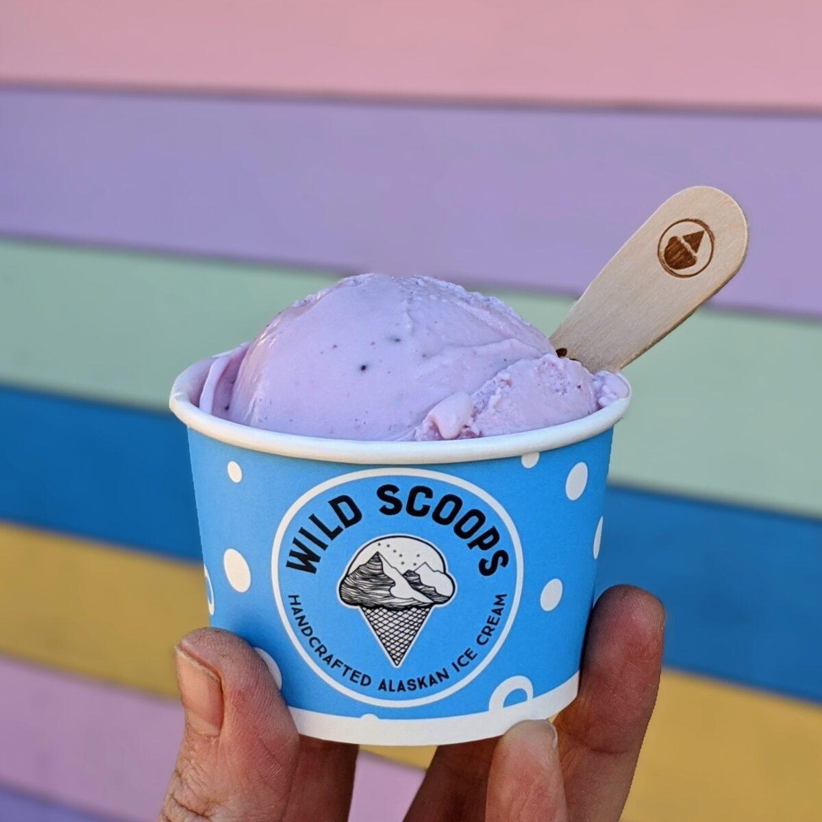Currant ice cream at Wild Scoops in Anchorage, Alaska. (Courtesy of Wild Scoops)