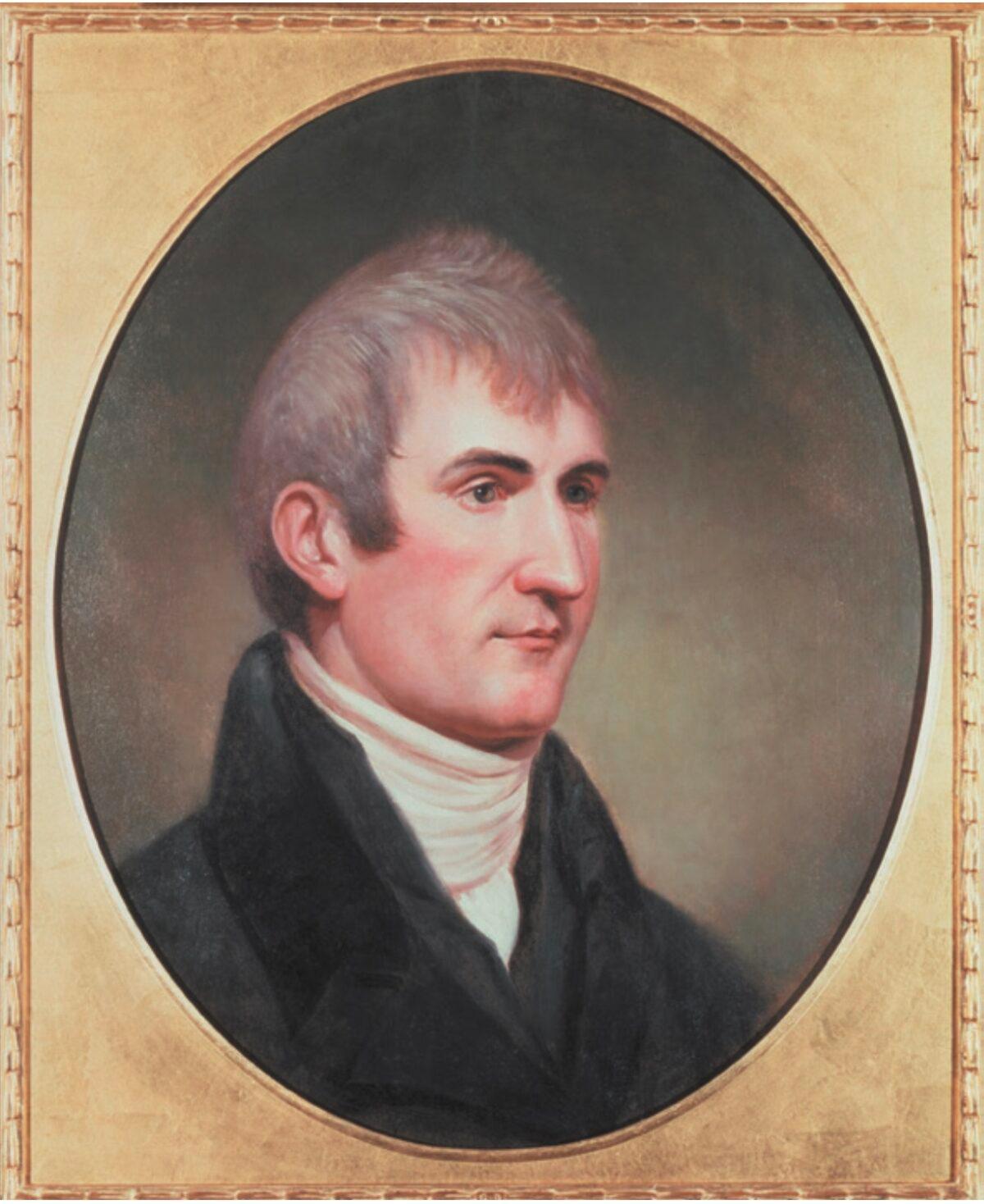 A portrait of Meriwether Lewis by Charles Willson Peale, 1807. Oil on board. (Everett Collection/ Shutterstock)