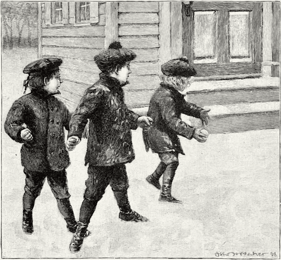 Illustration of "True Courage" from "McGuffey's Third Eclectic Reader, Revised Edition," 1879. (Public Domain)