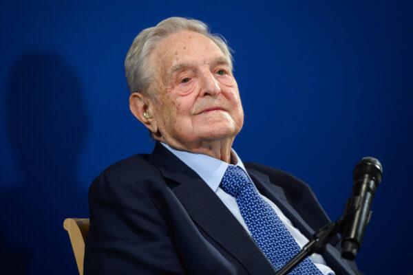 Hungarian-born U.S. investor and philanthropist George Soros at the World Economic Forum annual meeting in Davos, Switzerland, on Jan. 23, 2020. (Fabrice Coffrini/AFP/Getty Images)