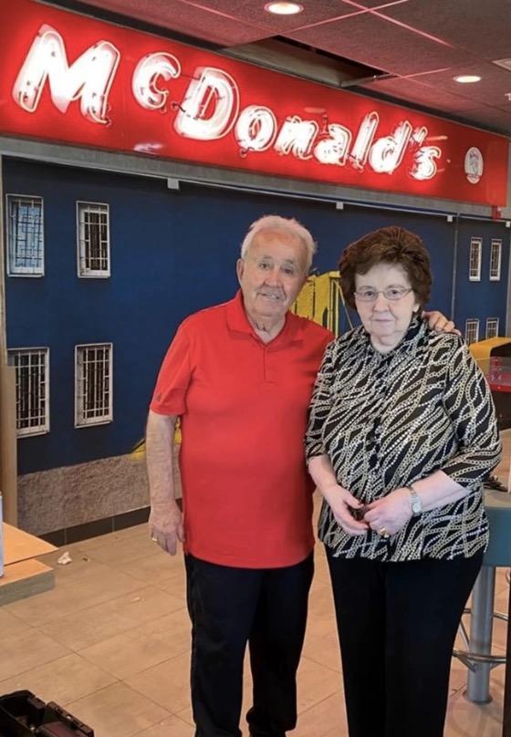 Greek immigrants Tony and Effie Philiou, owners of the McDonald's in Mayfield Heights, Ohio, have been married for 68 years. (Courtesy of Tony Philiou)