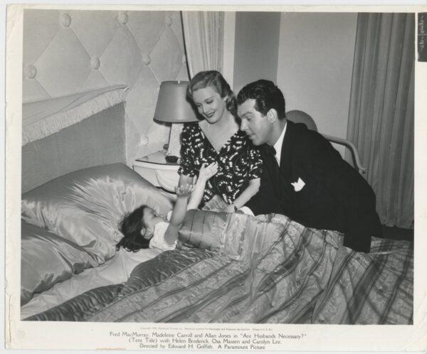 Child actor Carolyn Lee (L), Madeleine Carroll, and Fred MacMurray in "Honeymoon in Bali." (Paramount Pictures)