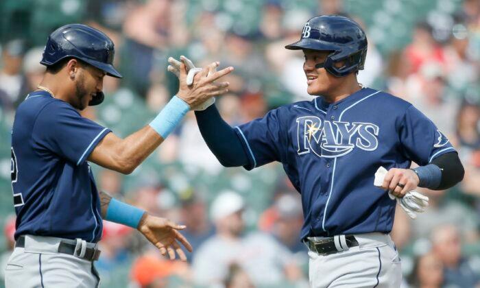 Rays Draw 2 Bases-Loaded Walks in 9th, Beat Tigers 7–0