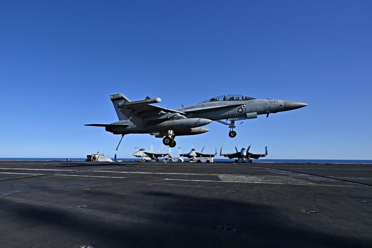US Navy Recovers Jet Blown Off the Deck of Aircraft Carrier Into Mediterranean Sea
