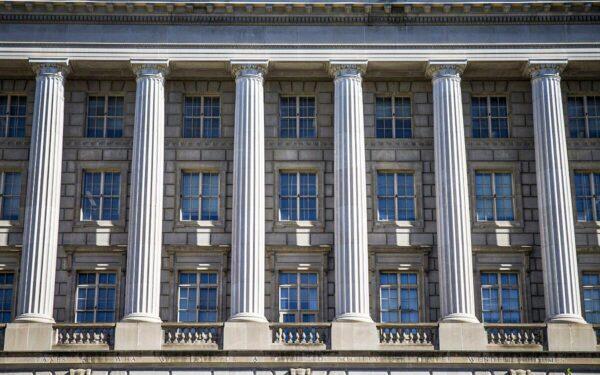 The Internal Revenue Service (IRS) building in Washington, on April 15, 2019. (Zach Gibson/Getty Images)