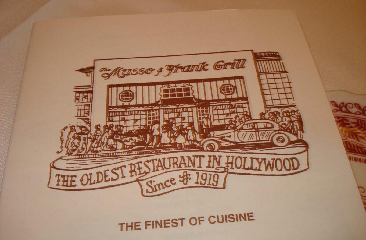The first page of the menu at the Musso and Frank Grill. (Public Domain)