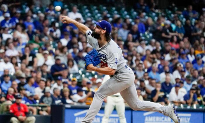 Tony Gonsolin Wins 15th Victory as Dodgers Nip Brewers 2–1